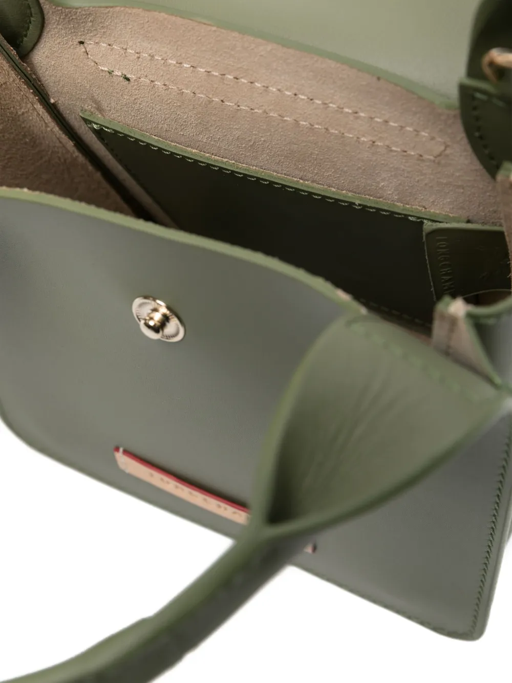 Longchamp Le Pliage leren shopper Groen