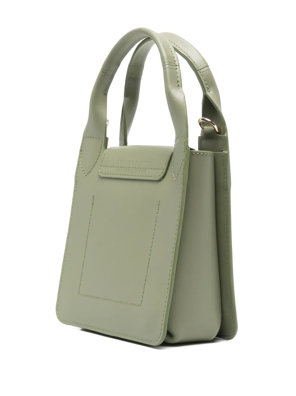 Longchamp Le Pliage leren shopper - Groen