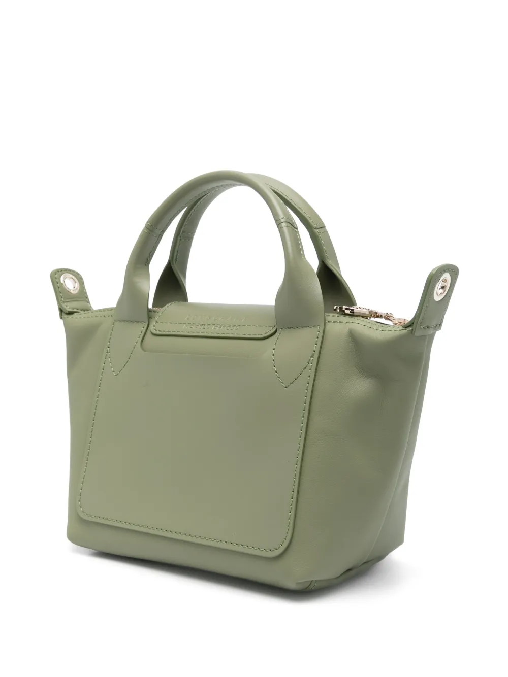 Longchamp Le Pliage leren shopper - Groen