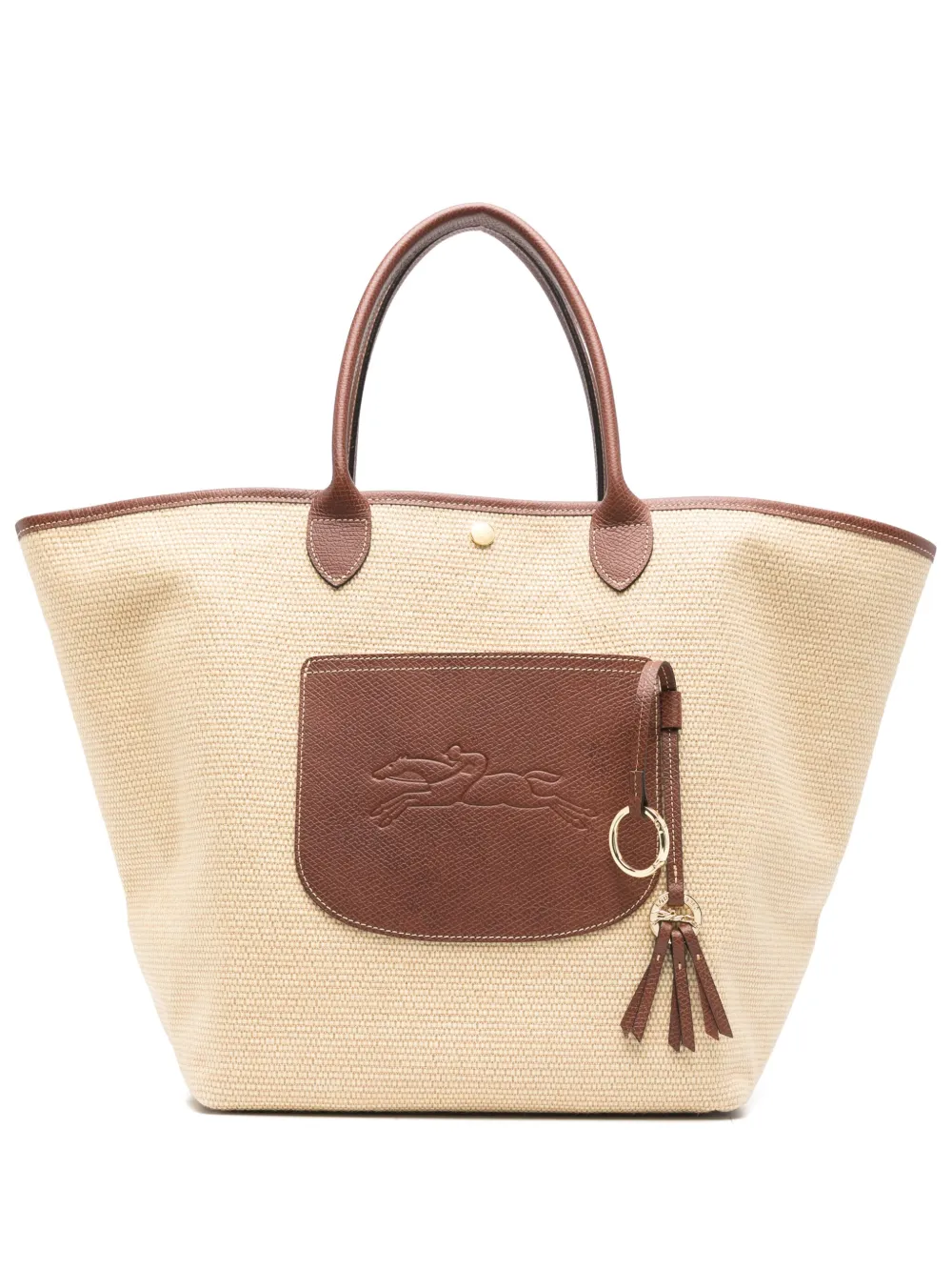 Longchamp Le Pliage Collection Basket ハンドバッグ L - ニュートラル Longchamp Le Pliage Collection Basket ハンドバッグ L - ニュートラル