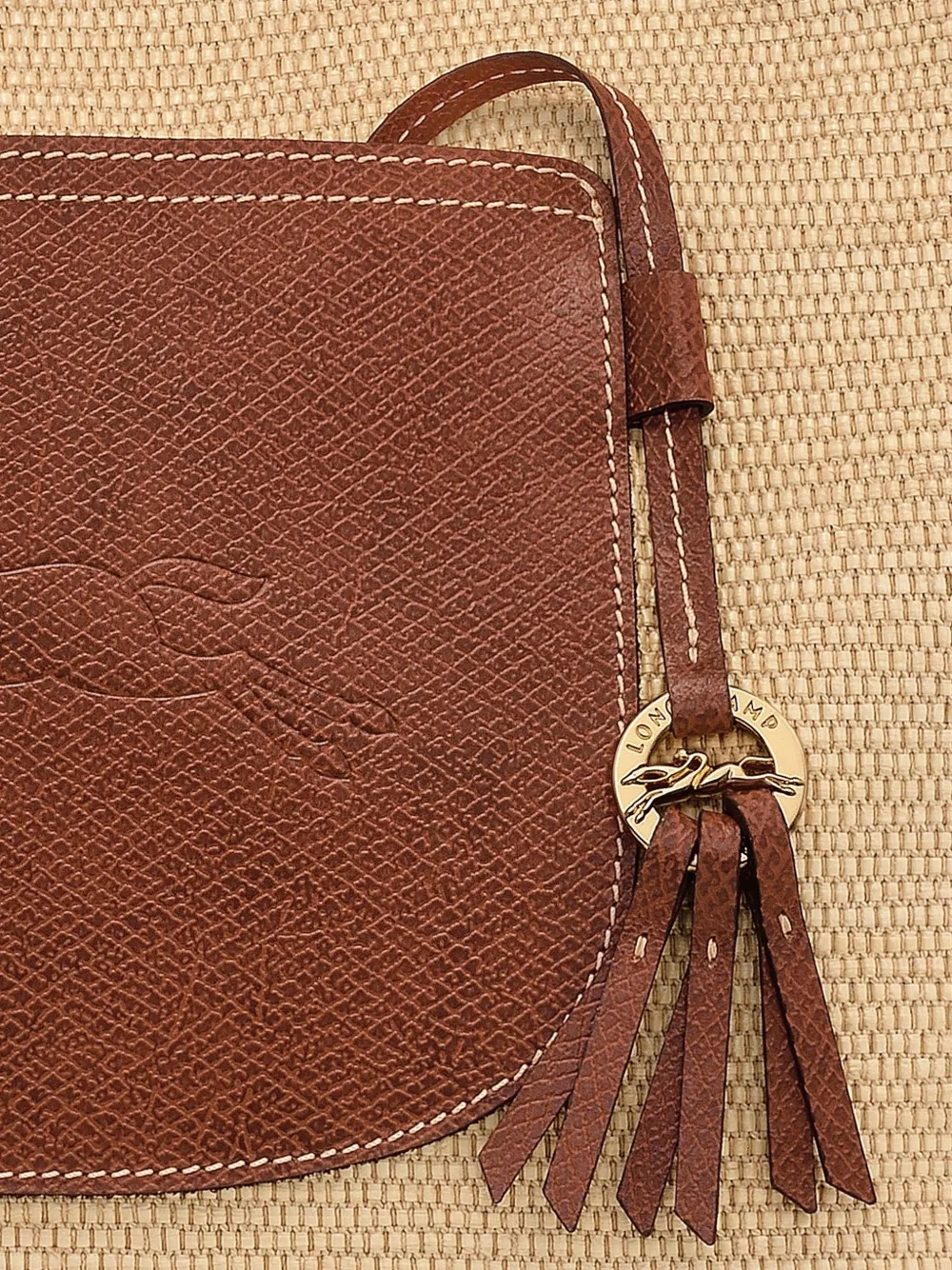 Longchamp - Grote Le Pliage Collection Basket shopper - dames - Stof/kalfsleer - Eén maat - Beige