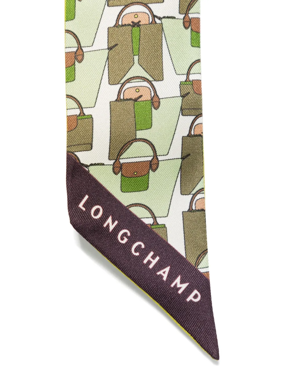 Longchamp Bandeau met print - Groen