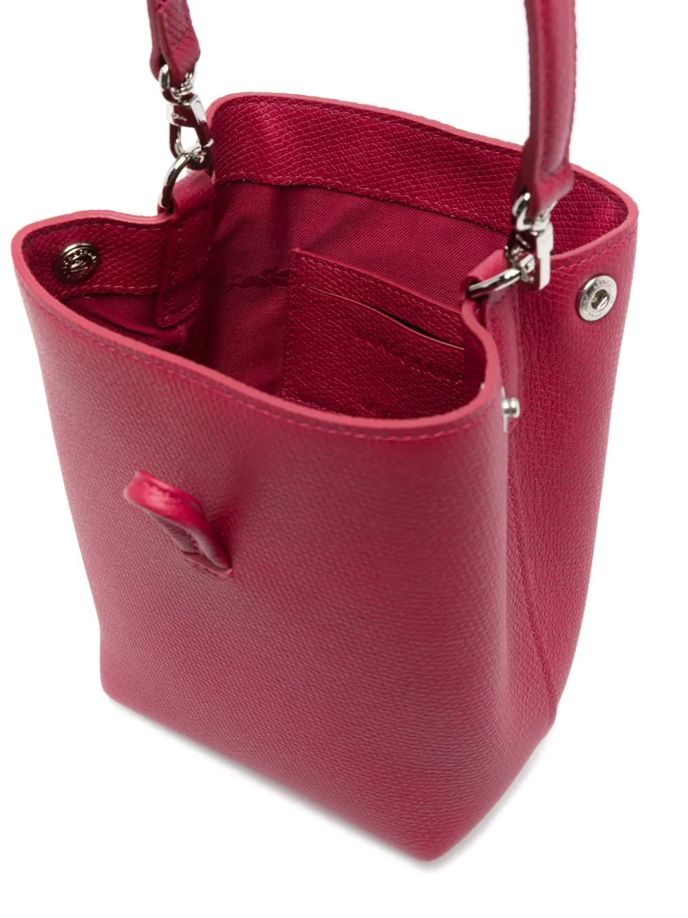 Longchamp Le Roseau kleine bucket-tas Rood