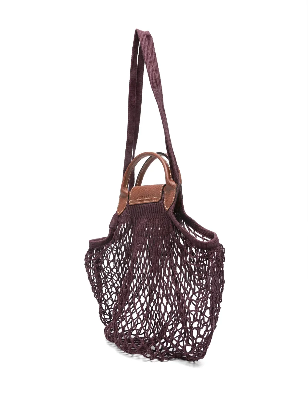 Shop Longchamp Large Le Pliage Filet Tote Bag In 紫色