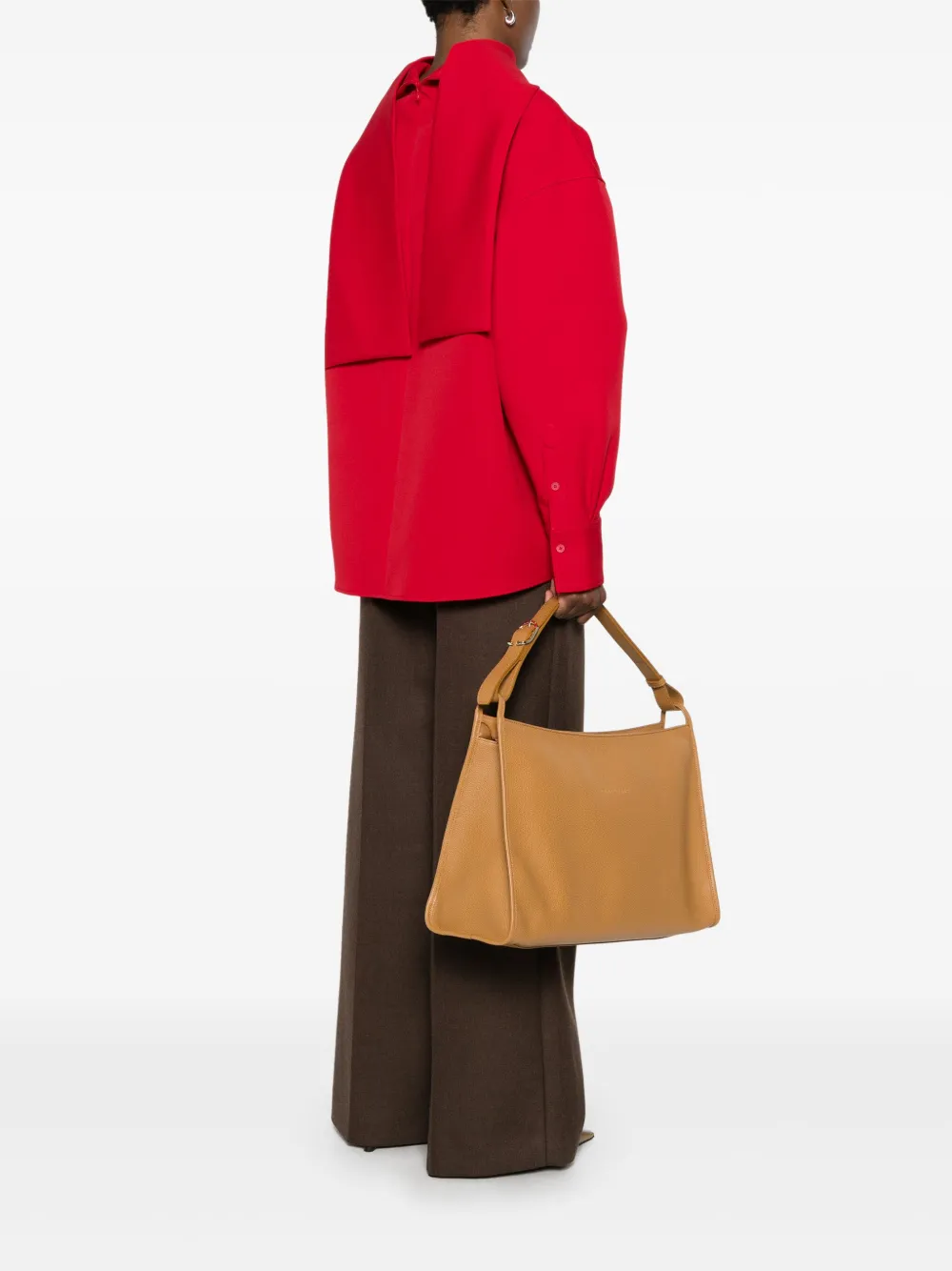 Longchamp XL Le Foulonné schoudertas - Bruin