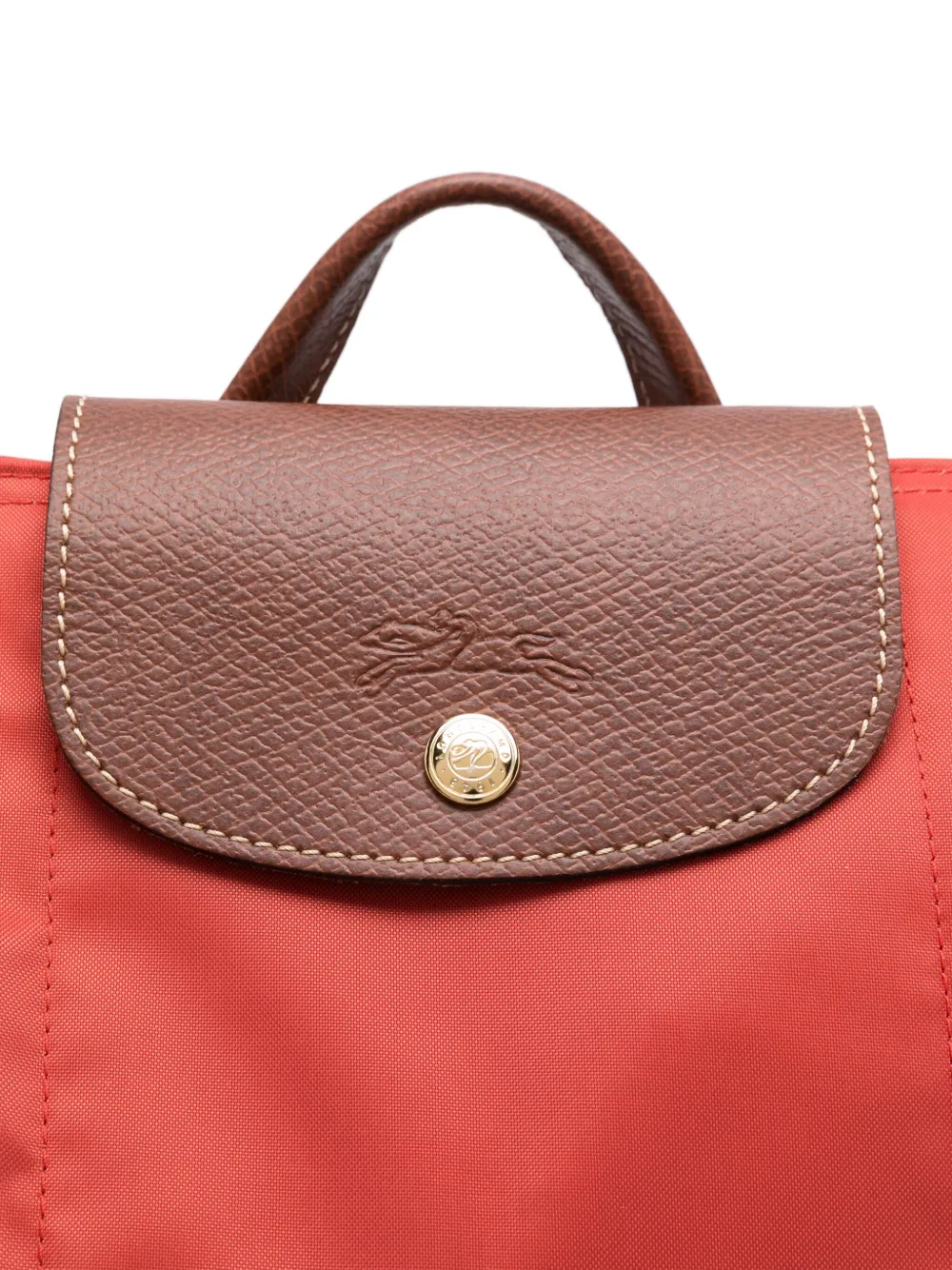 Longchamp Medium Le Pliage Backpack In Red