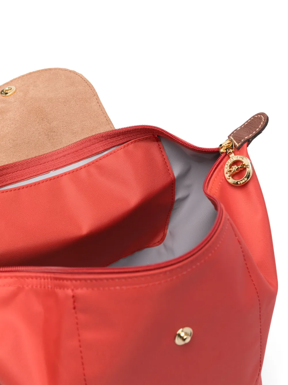 Longchamp Medium Le Pliage Backpack In Red