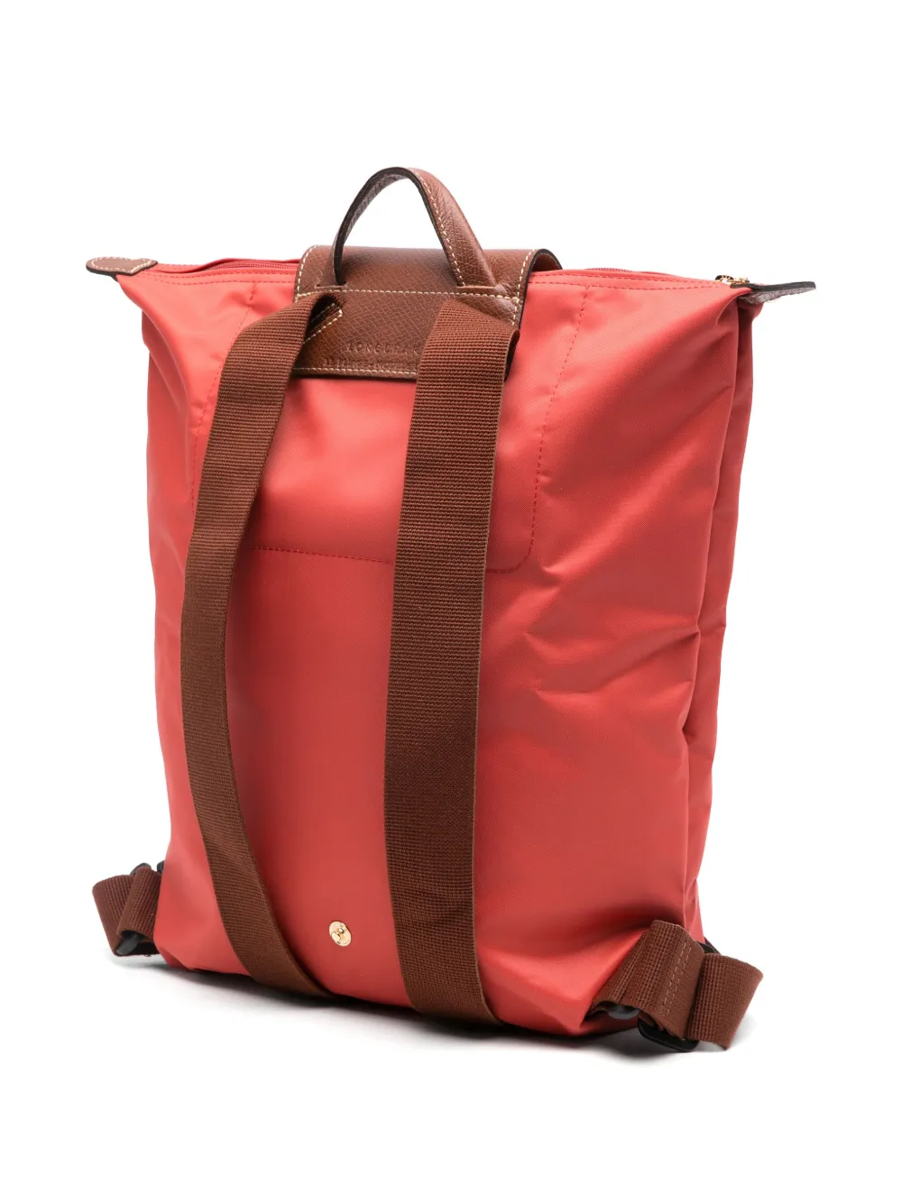 Longchamp Medium Le Pliage Backpack In Red
