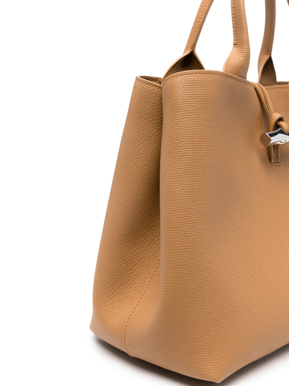 Longchamp Le Roseau grote shopper Bruin