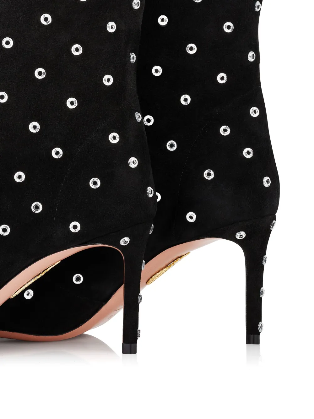 Aquazzura 75mm Matignon Crystal Boots In Black