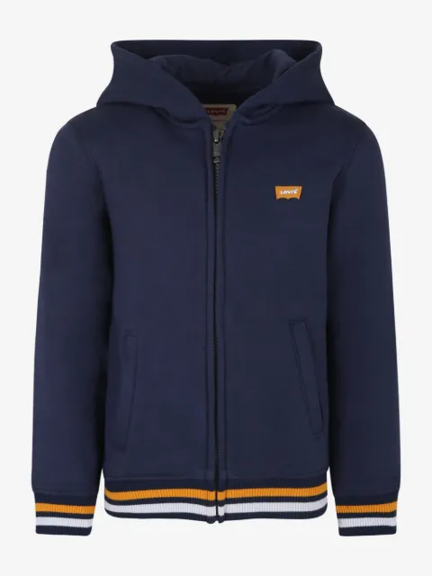 Levi's Kids logo-patch cotton-blend hoodie