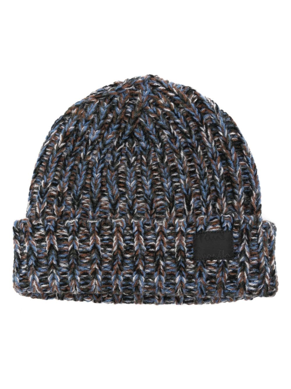 Shop Paul Smith Chunky Knitted Twist Beanie In Grey