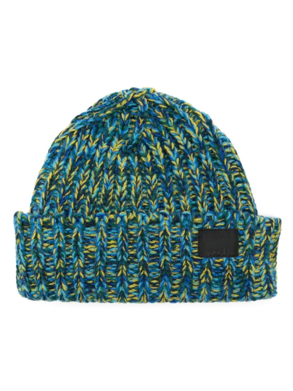 Paul Smith Chunky Knitted Twist Beanie Blue FARFETCH BN