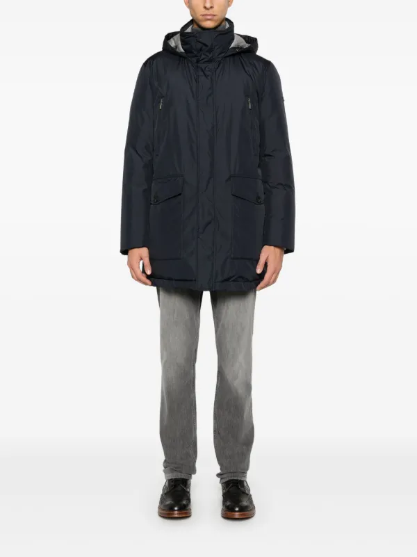 ダウンジャケット・コート Peserico Hooded Down Coat Peserico Down Coat | Blue | FARFETCH JO