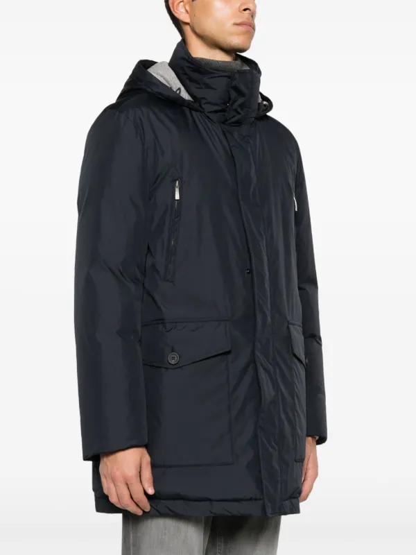 ダウンジャケット・コート Peserico Hooded Down Coat Peserico Down Coat | Blue | FARFETCH JO