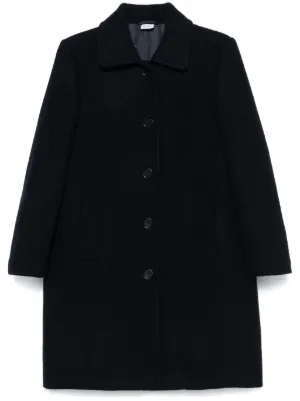 ダウンジャケット・コート Aspesi Long Coat In Black Felted Wool ASPESI Coats for Women - Shop on FARFETCH