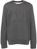 AMI Paris logo patch sweatshirt - Grey