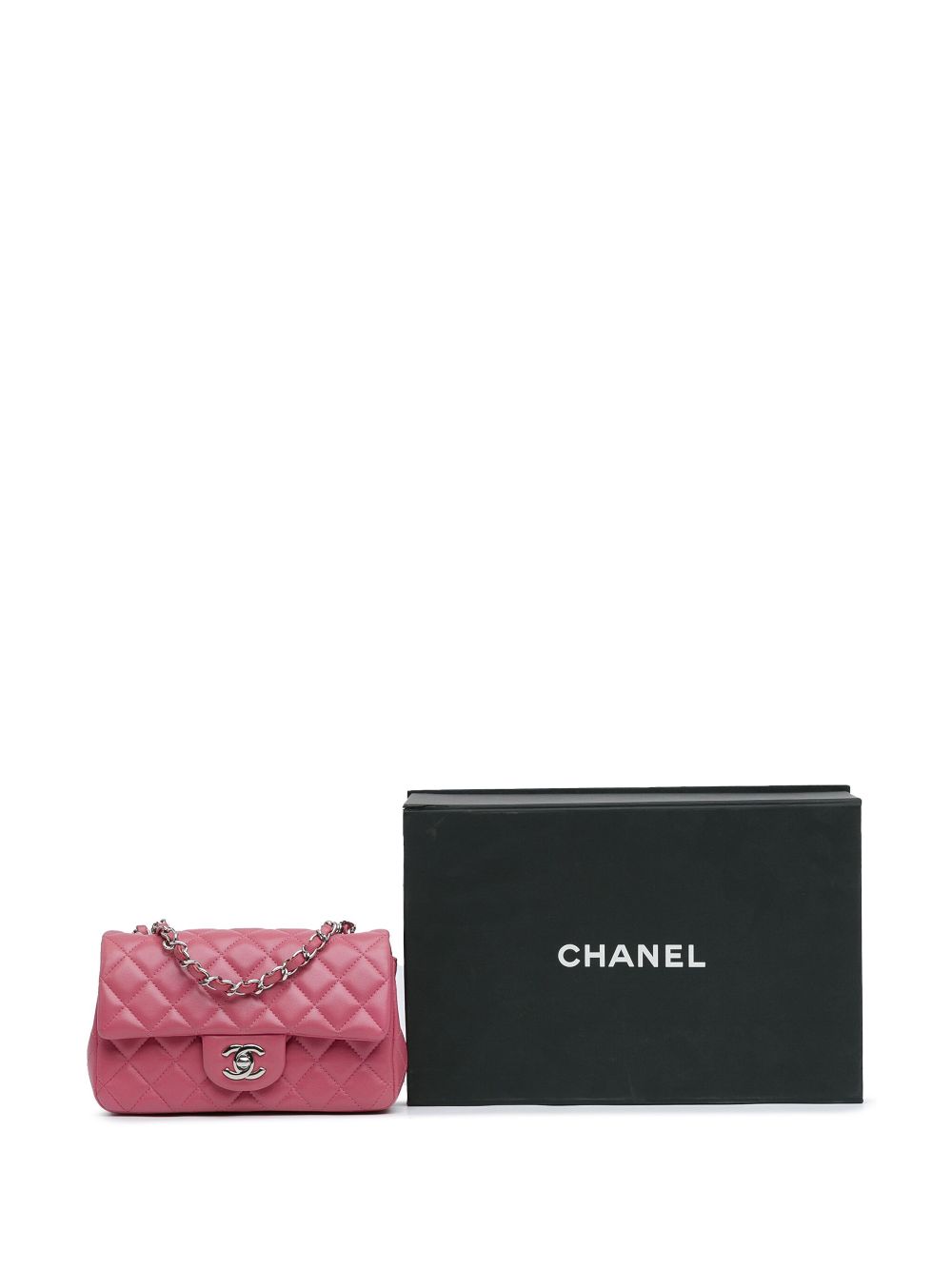 CHANEL 2019 Mini Rectangular Classic Lambskin Single Flap crossbody bag Women