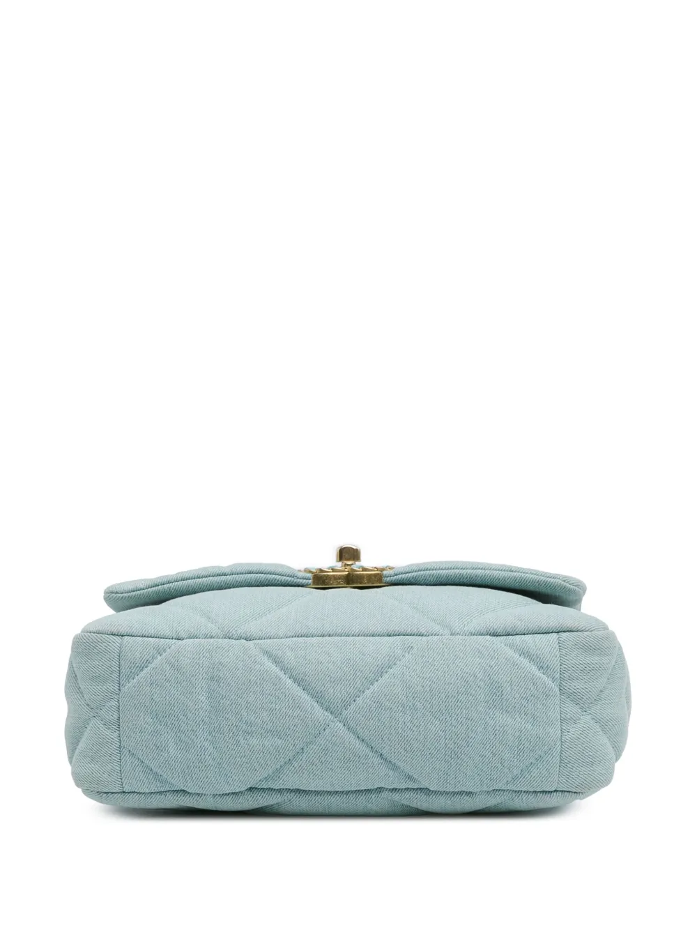 CHANEL Pre-Owned 2021 medium denim 19 Flap Bag boekentas - Blauw