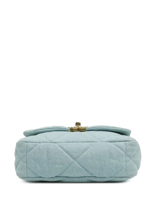 CHANEL Pre Owned 2021 Medium Denim 19 Flap Bag Satchel Blue FARFETCH IE