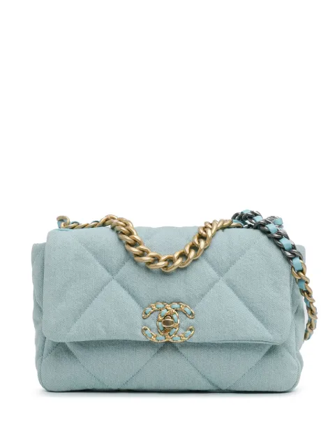 HOT SALE CHANEL 2021 Medium Denim 19 Flap Bag satchel Women