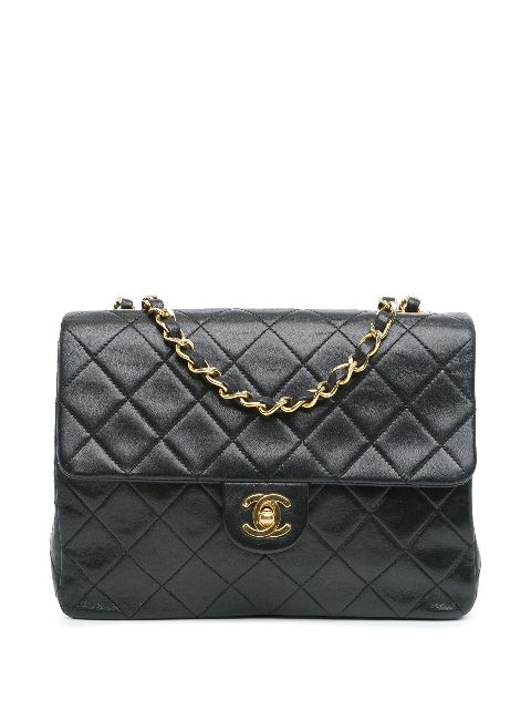 HOT SALE CHANEL 1989-1991 Mini Square Classic Lambskin Leather Single Flap shoulder bag Women