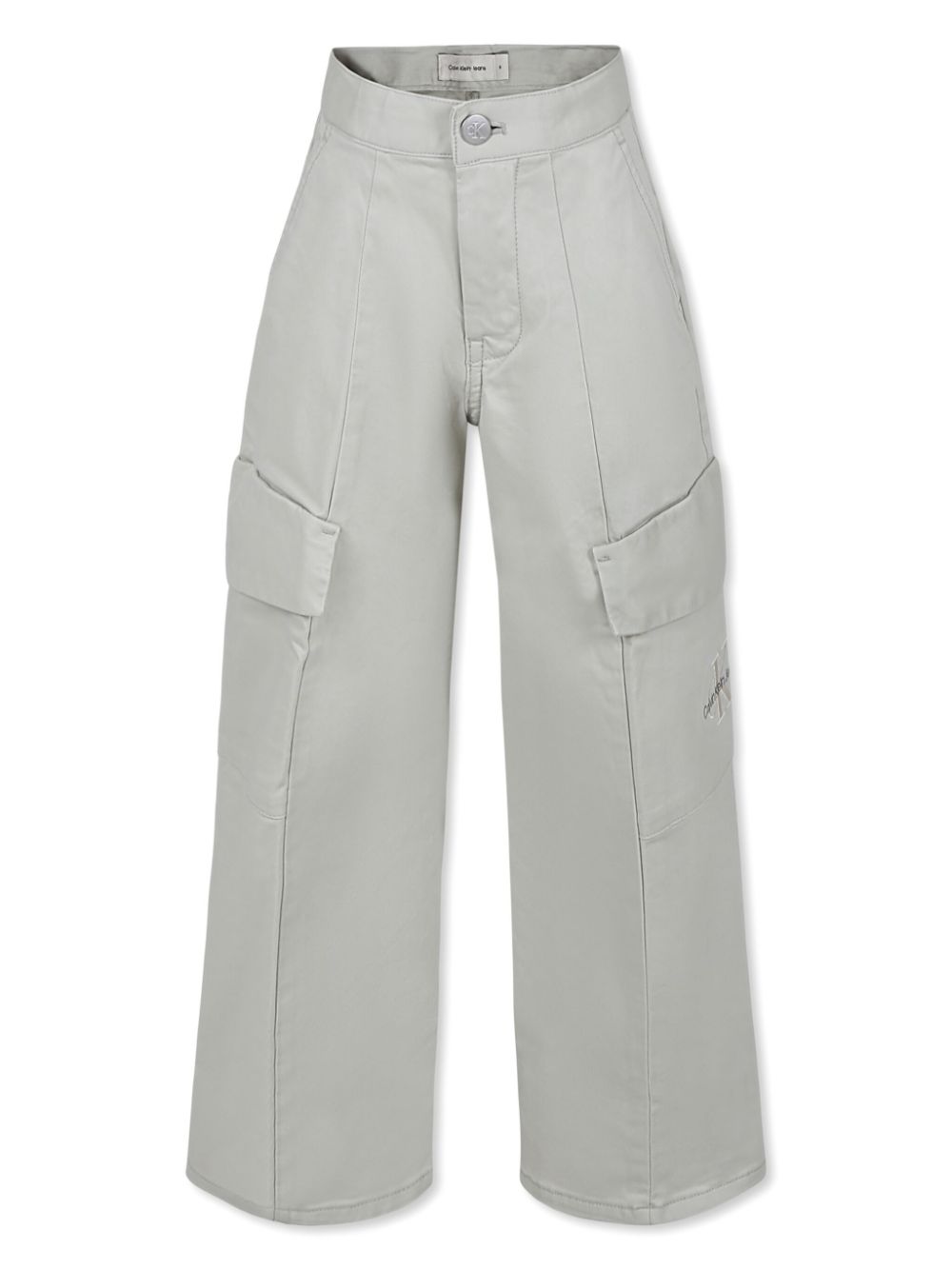 Calvin Klein Kids logo-embroidered cargo trousers - Neutrals