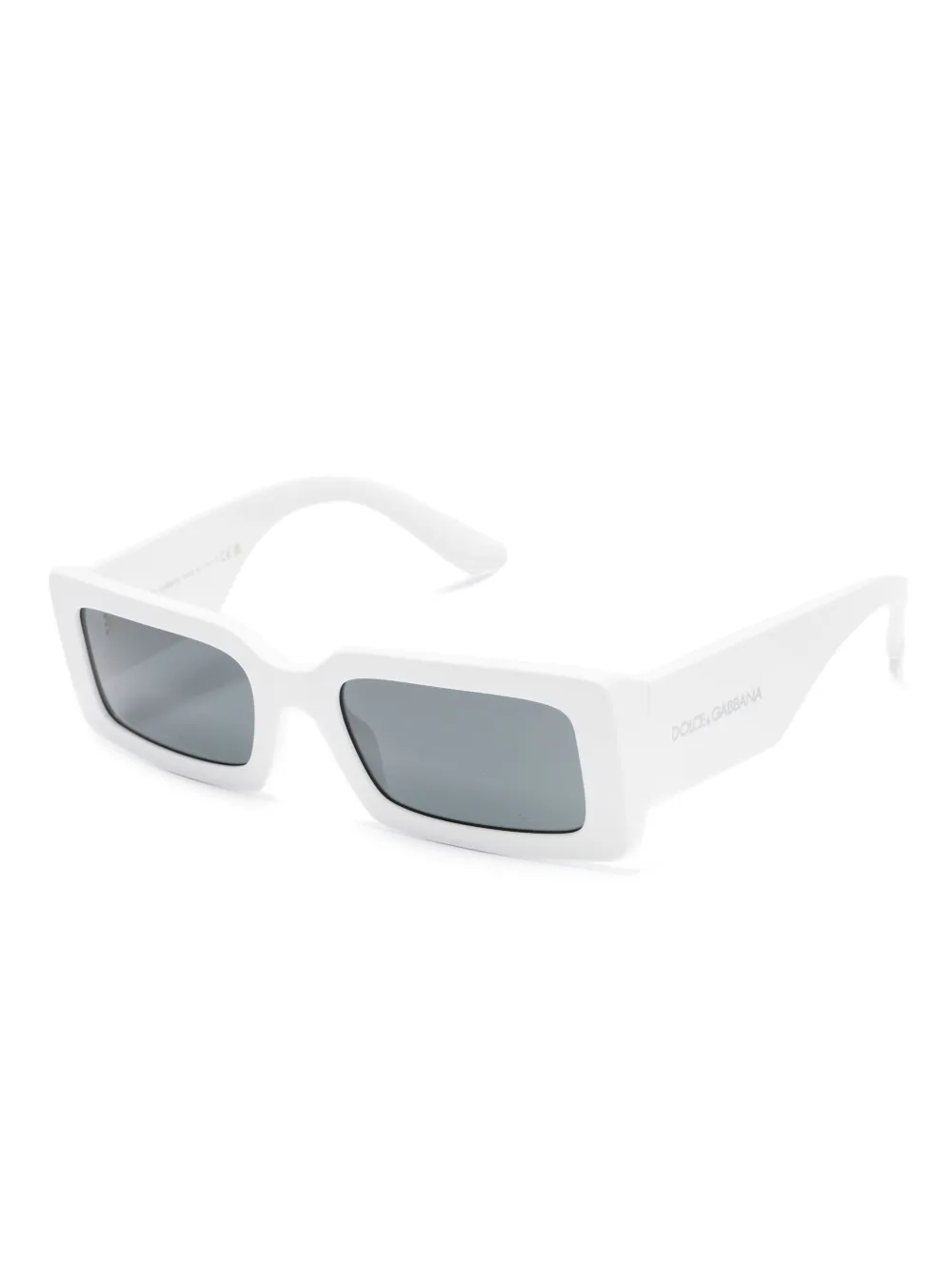 Dolce & Gabbana Eyewear Zonnebril met rechthoekig montuur Wit