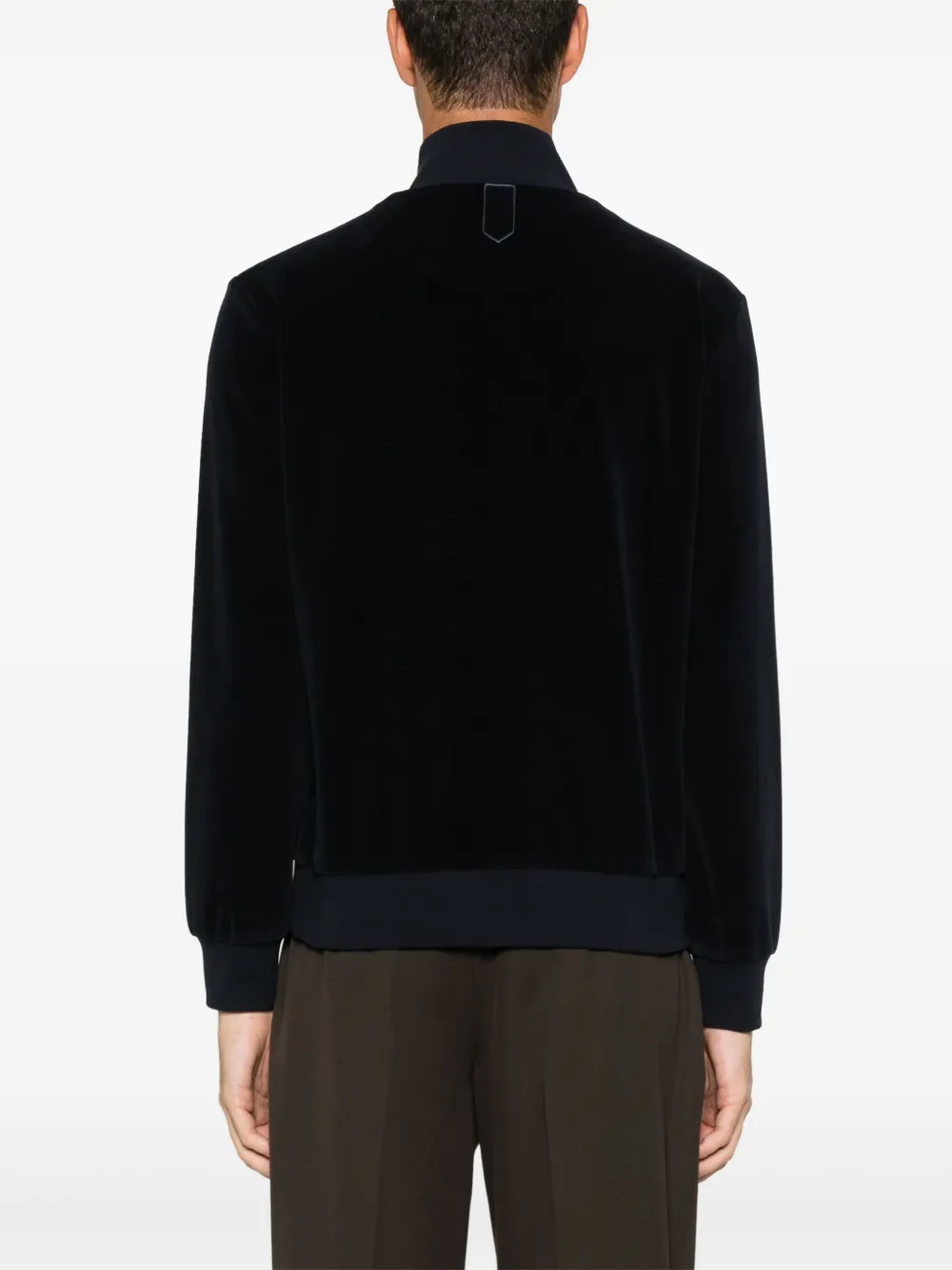 Canali Fluwelen sweater Blauw