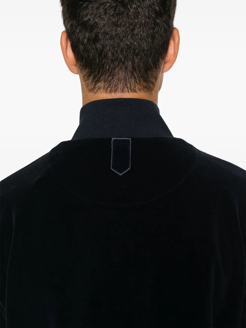 Canali Fluwelen sweater Blauw
