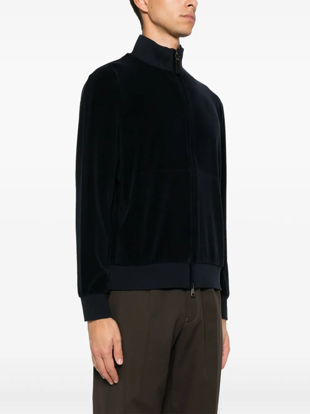 Canali Fluwelen sweater Blauw