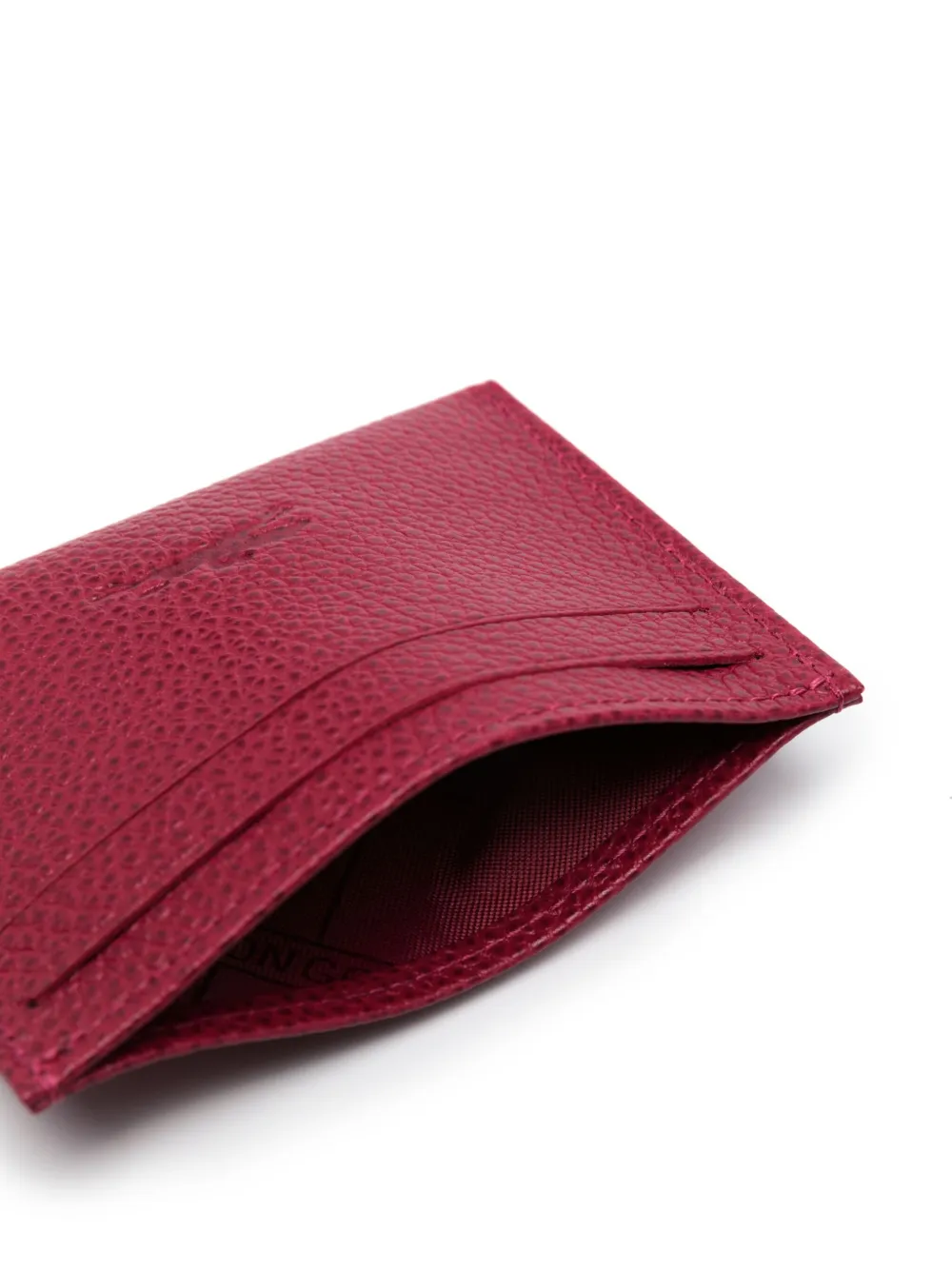 Longchamp Le Foulonné leren pasjeshouder Rood