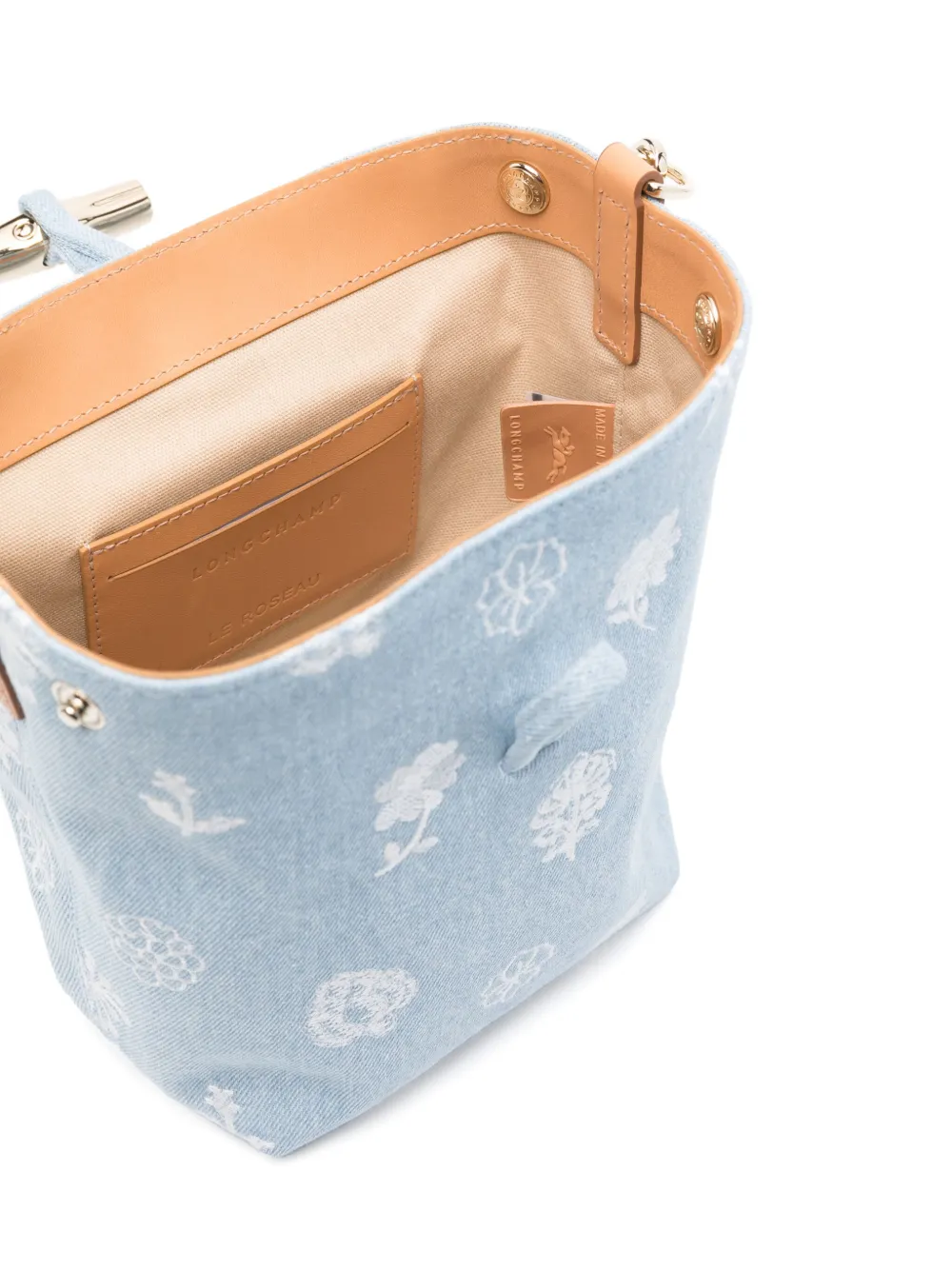 Longchamp Le Roseau XS bucket-tas Blauw