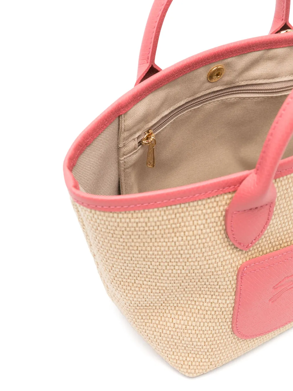 Longchamp Le Pliage leren shopper Beige