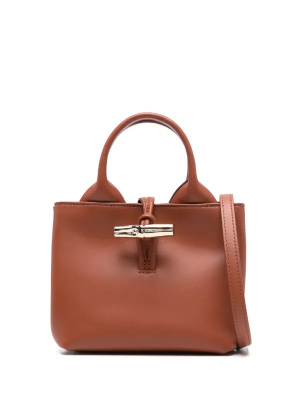 Longchamp Mini Le Roseau Tote Bag Brown FARFETCH EG