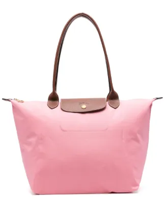 Vintage LONGCHAMP Le Pliage Small Pink Nylon Tote Bag France