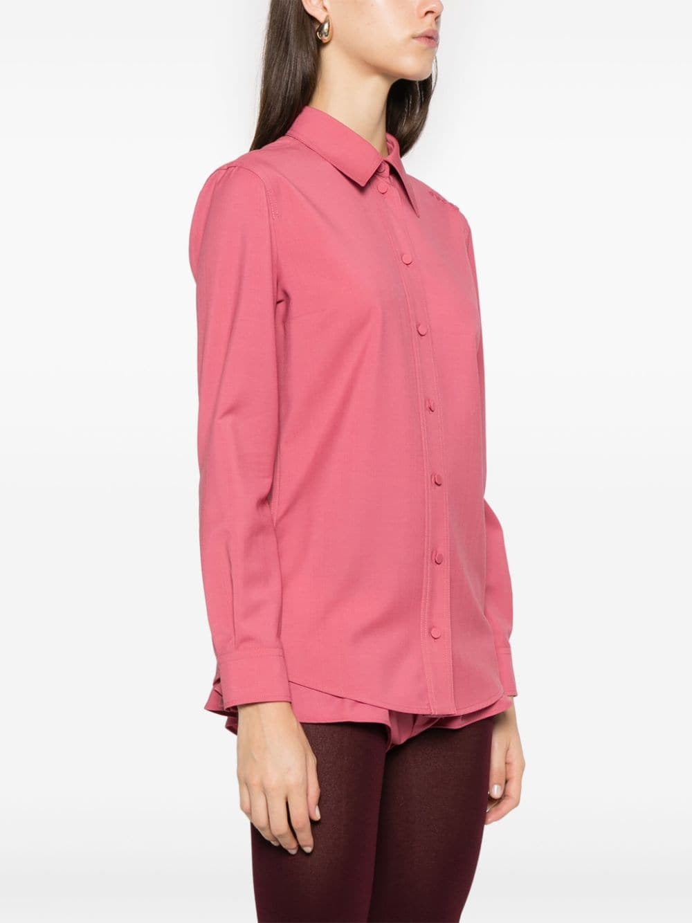 Shop Gucci Logo-embroidered Shirt In Pink