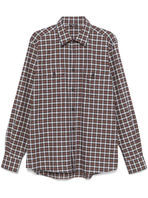Peserico camisa con cuadros estampados
