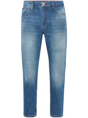 AMIRI Stack スキニージーンズ | ブルー | FARFETCH JP