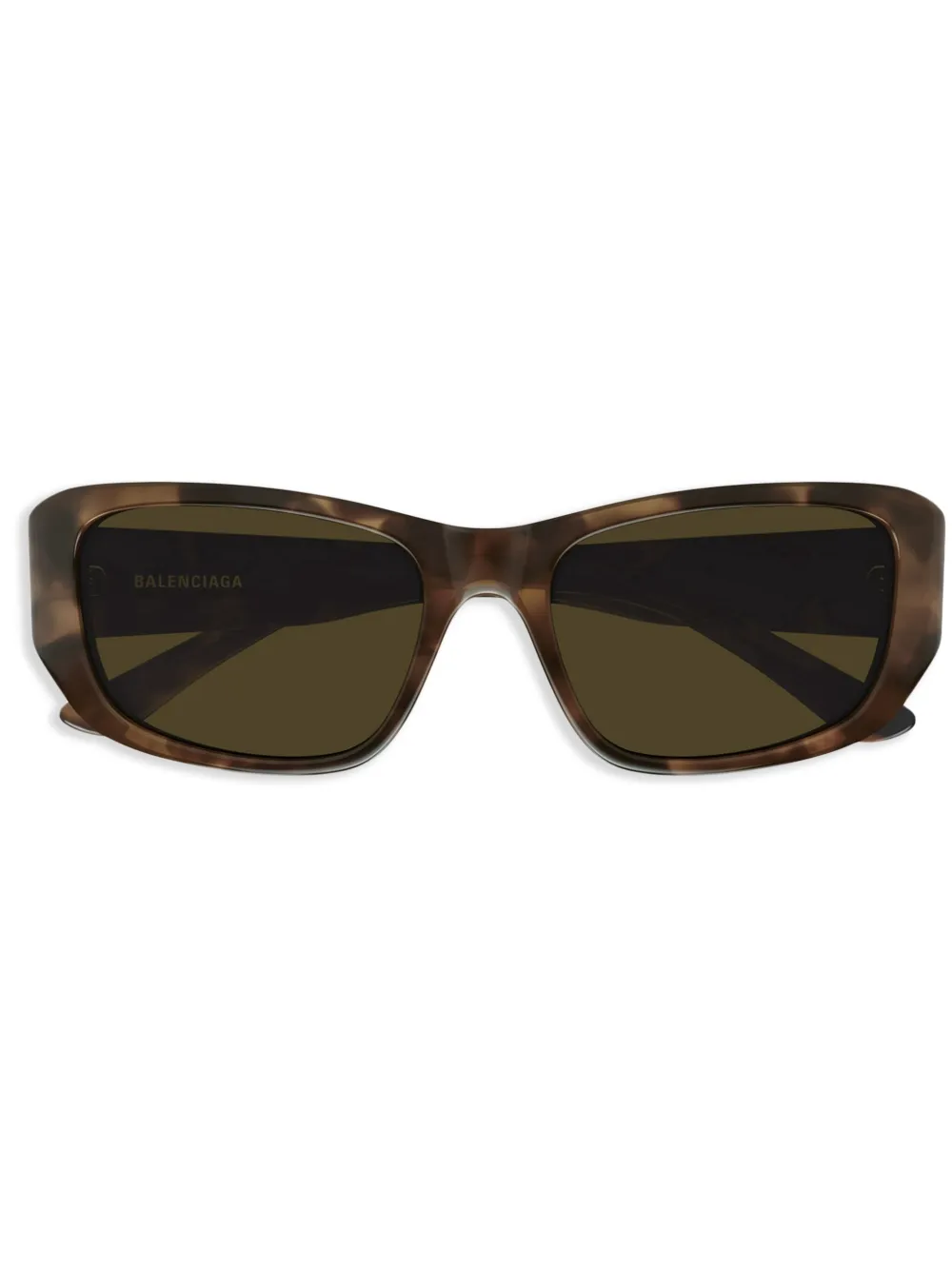 Balenciaga Eyewear Zonnebril met rechthoekig montuur Bruin