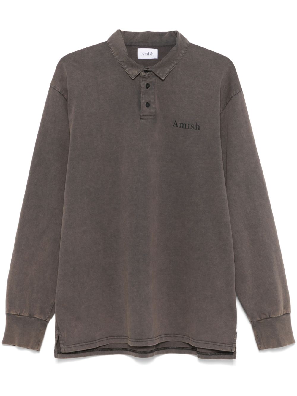 AMISH jersey polo shirt - Brown