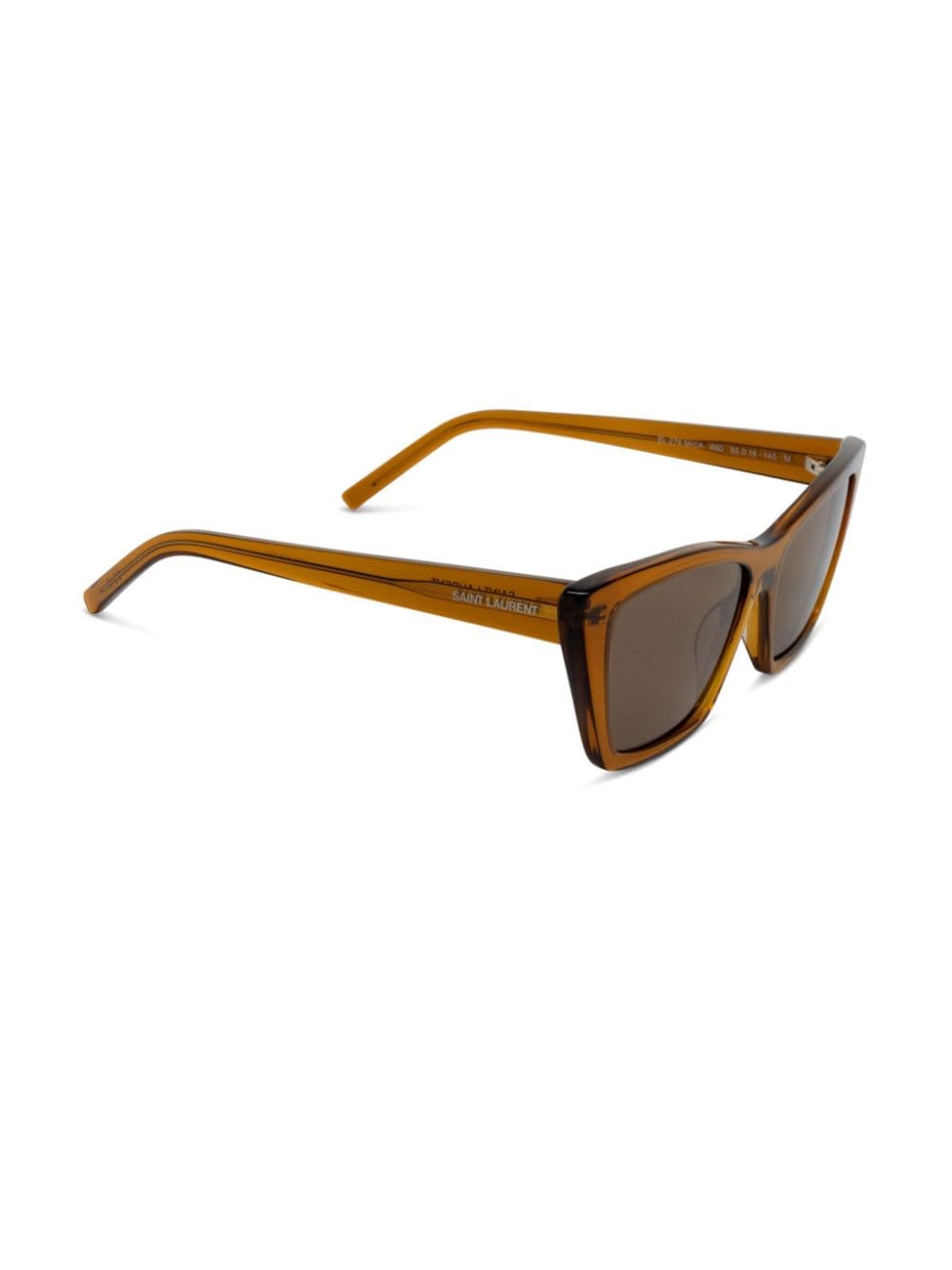 Saint Laurent Eyewear Mica zonnebril met smal montuur - Bruin