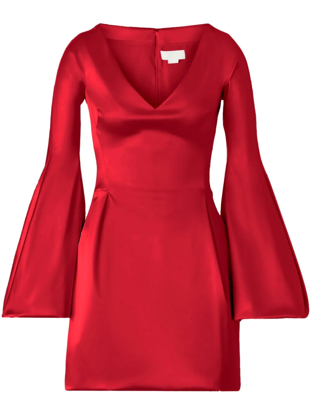 Genny Bardot-neckline mini dress - Red