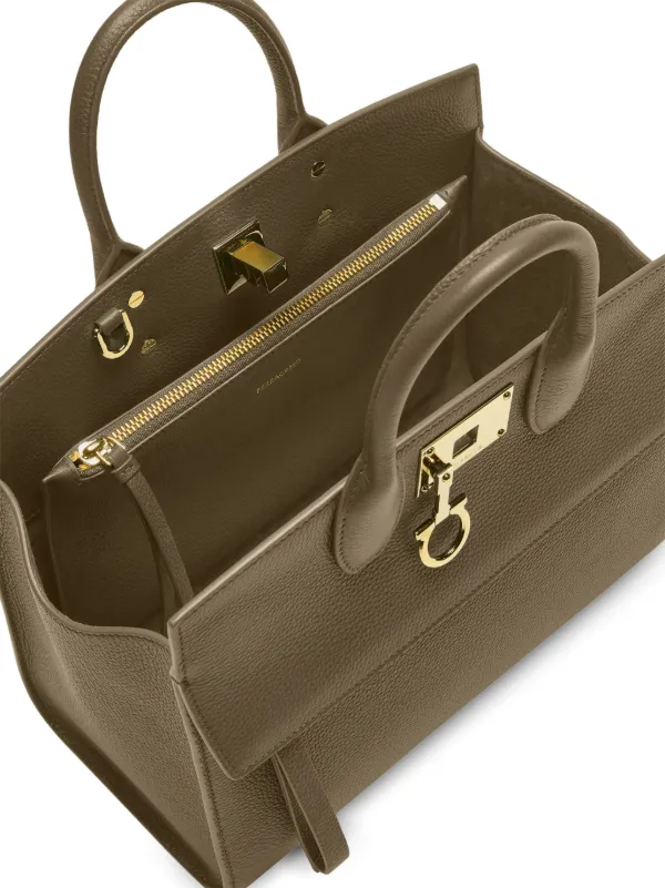 Ferragamo Small Studio Soft Tote Bag | Green | FARFETCH