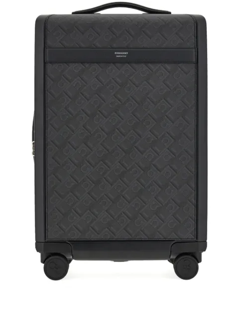Ferragamo Gancini-print leather luggage