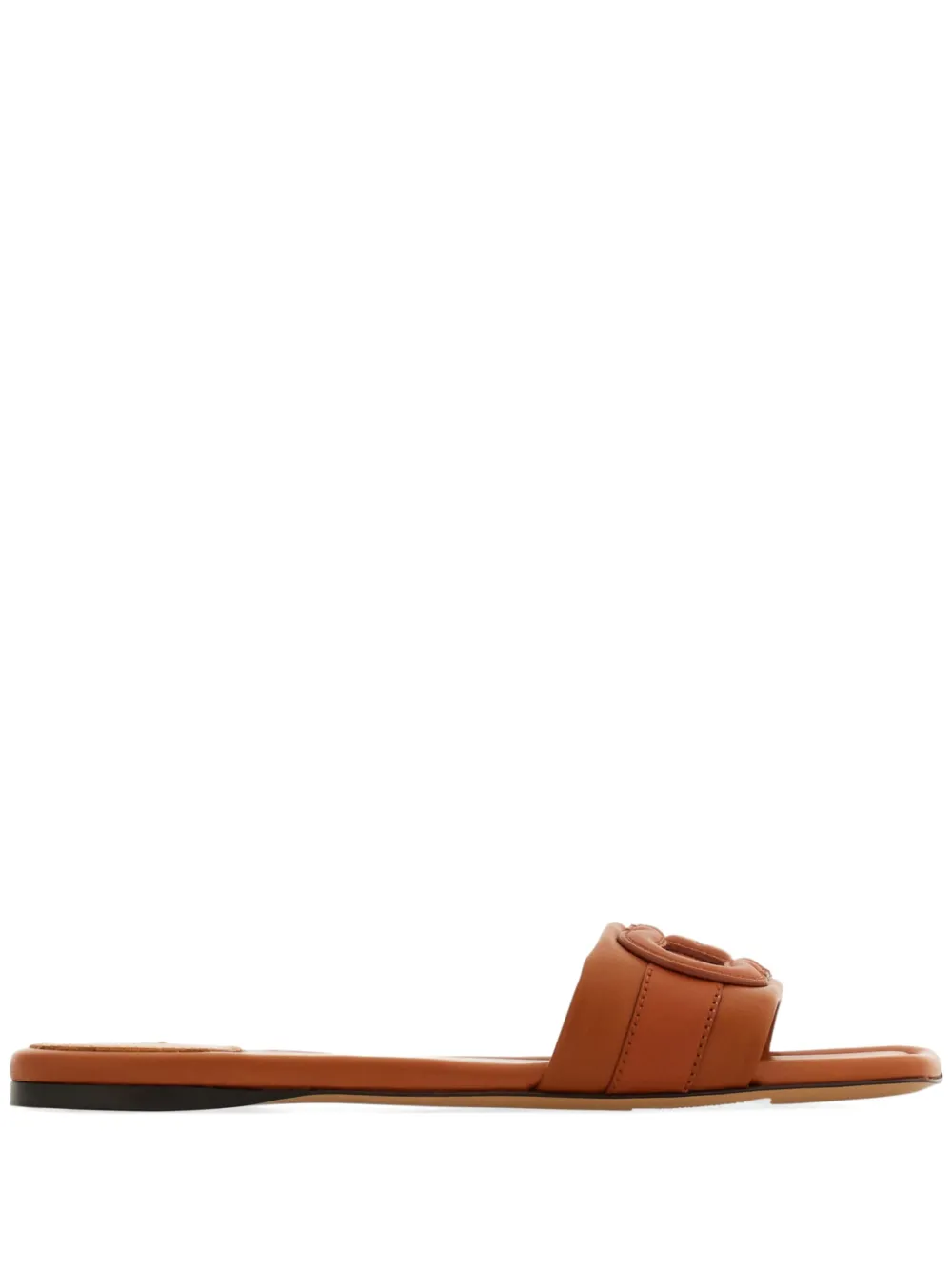 Ferragamo Gancini slides Brown