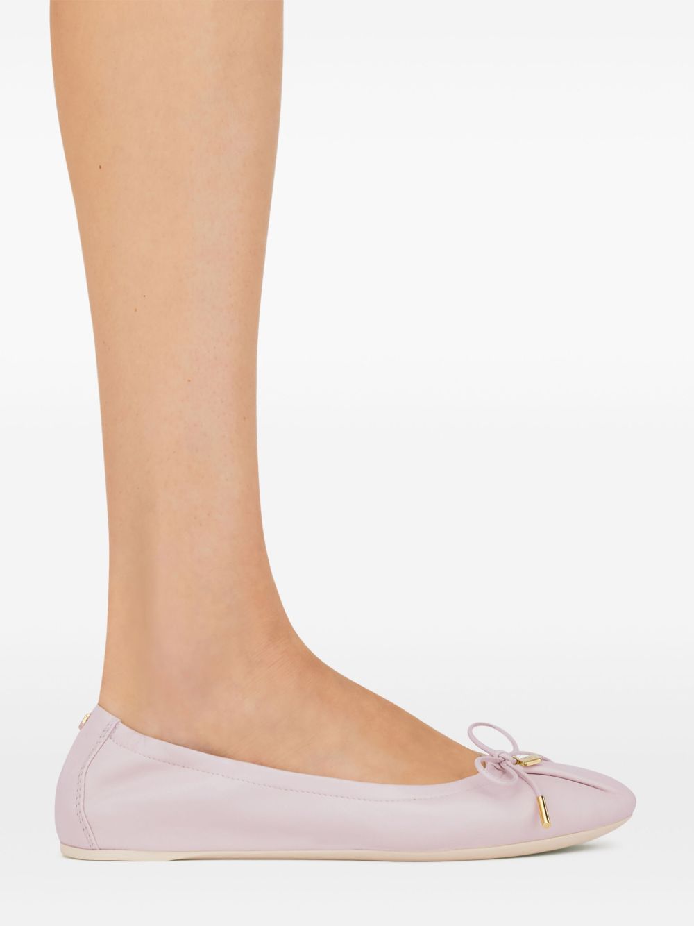 Ferragamo Ballerina's met strikdetail Roze