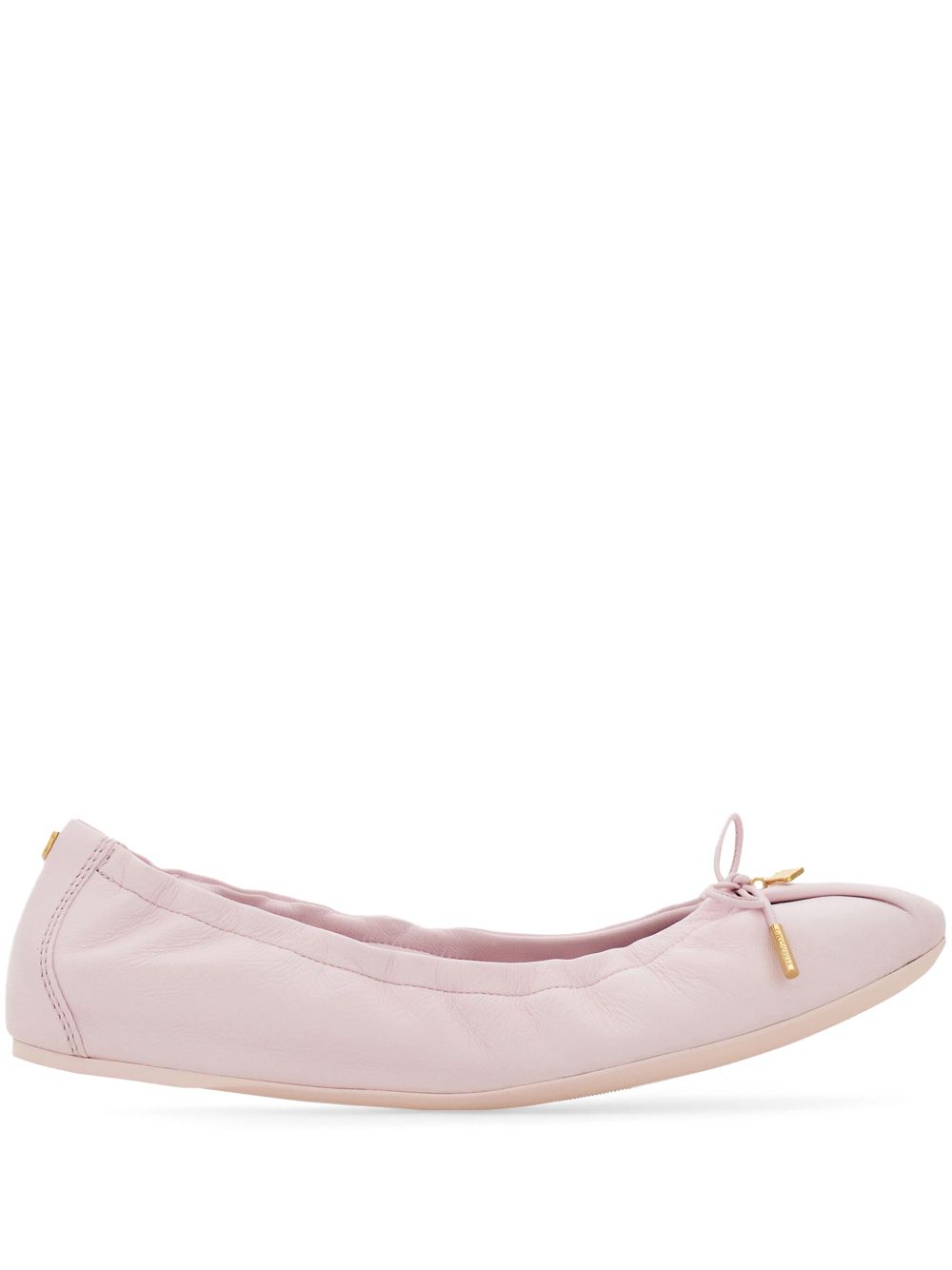 Ferragamo Ballerina's met strikdetail Roze