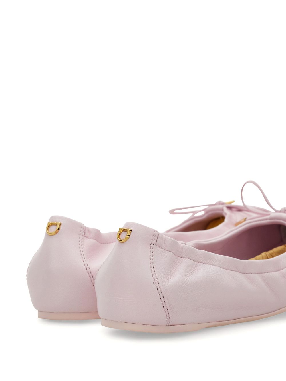 Ferragamo Ballerina's met strikdetail Roze