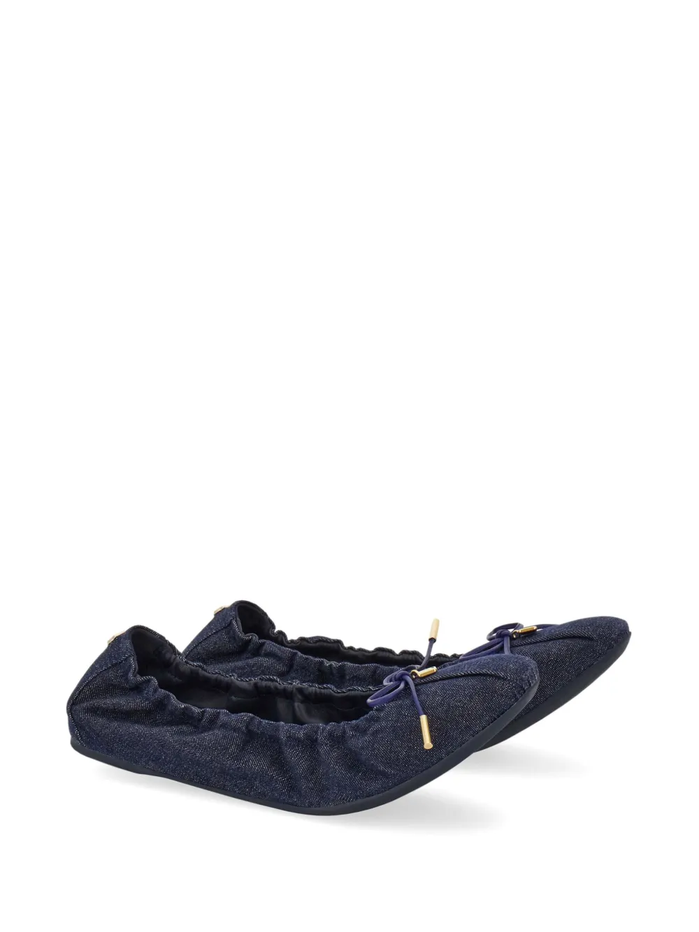 Ferragamo Leren ballerina's - Blauw